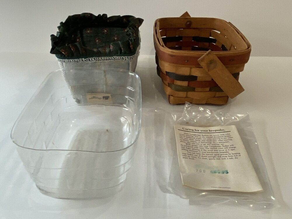 Longaberger Basket 1991 Shades of Autumn Acorn Liner Protector Swing Handle - Picture 12 of 13